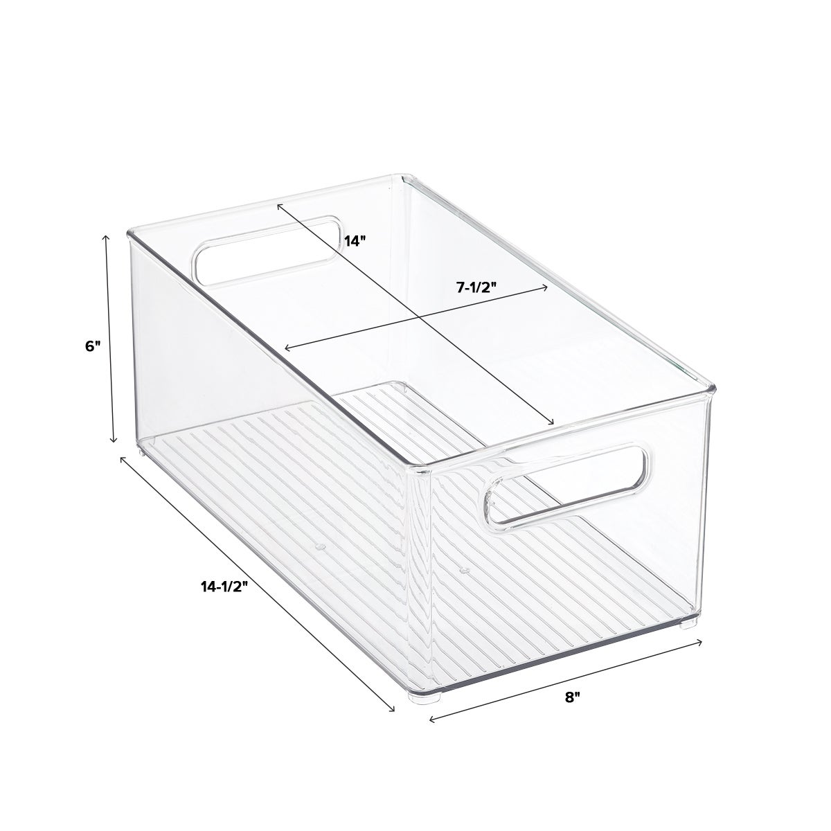 iDesign Clear Linus Deep Plastic Bin The Container Store