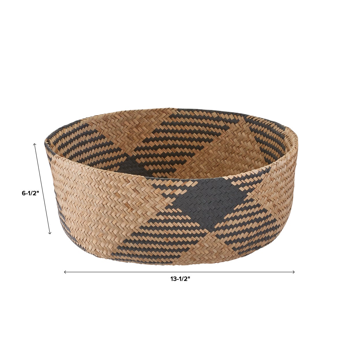 Large Diamonds Seagrass Belly Basket The Container Store
