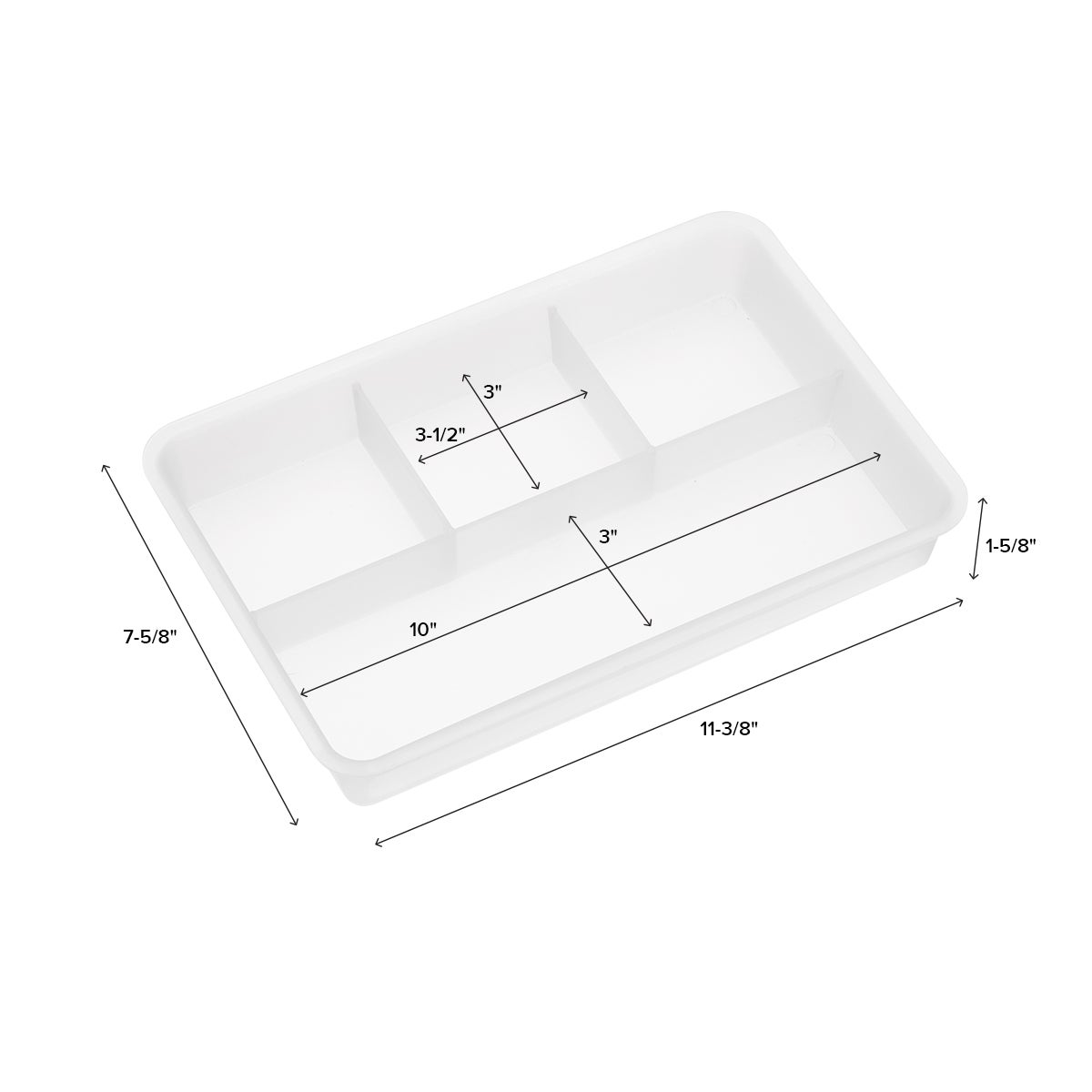 Clear 3Tier Rolling Cart Sliding Organizer Tray The Container Store