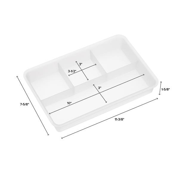 Clear 3-tier Rolling Cart Sliding Organizer Tray 