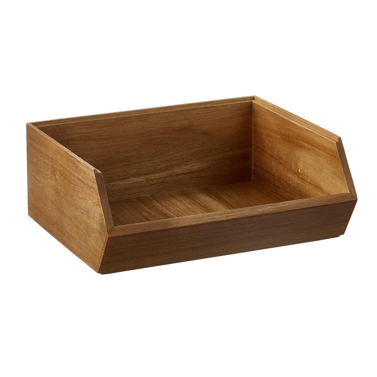 Rowan Wide Acacia Stacking Bin