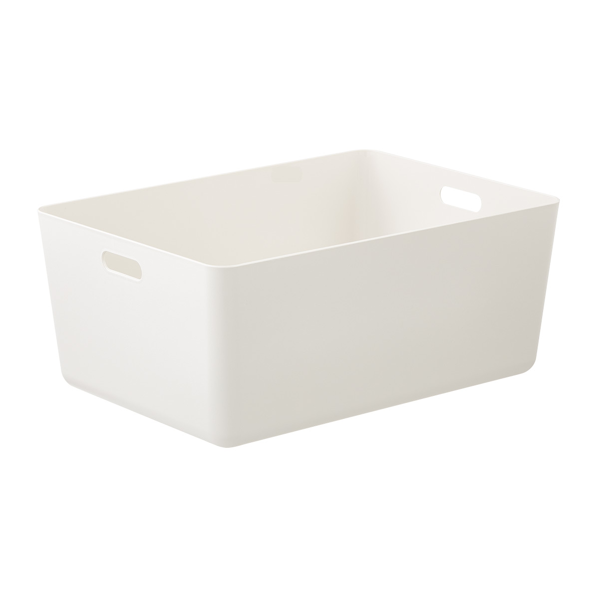The Container Store Terra Recycled Plastic Large Deep Bin Ecru White
