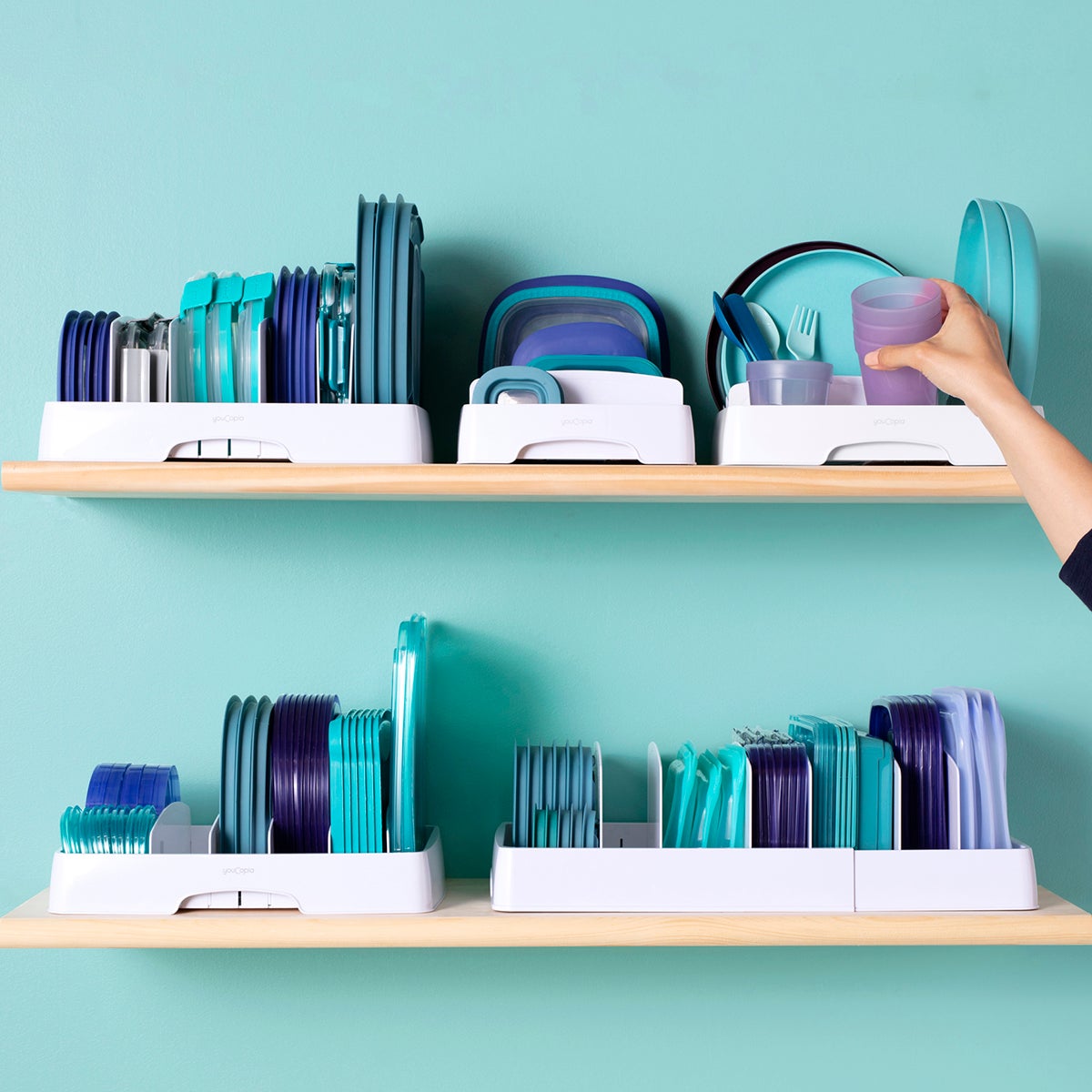 YouCopia StoraLid Expandable Lid Organizer The Container Store