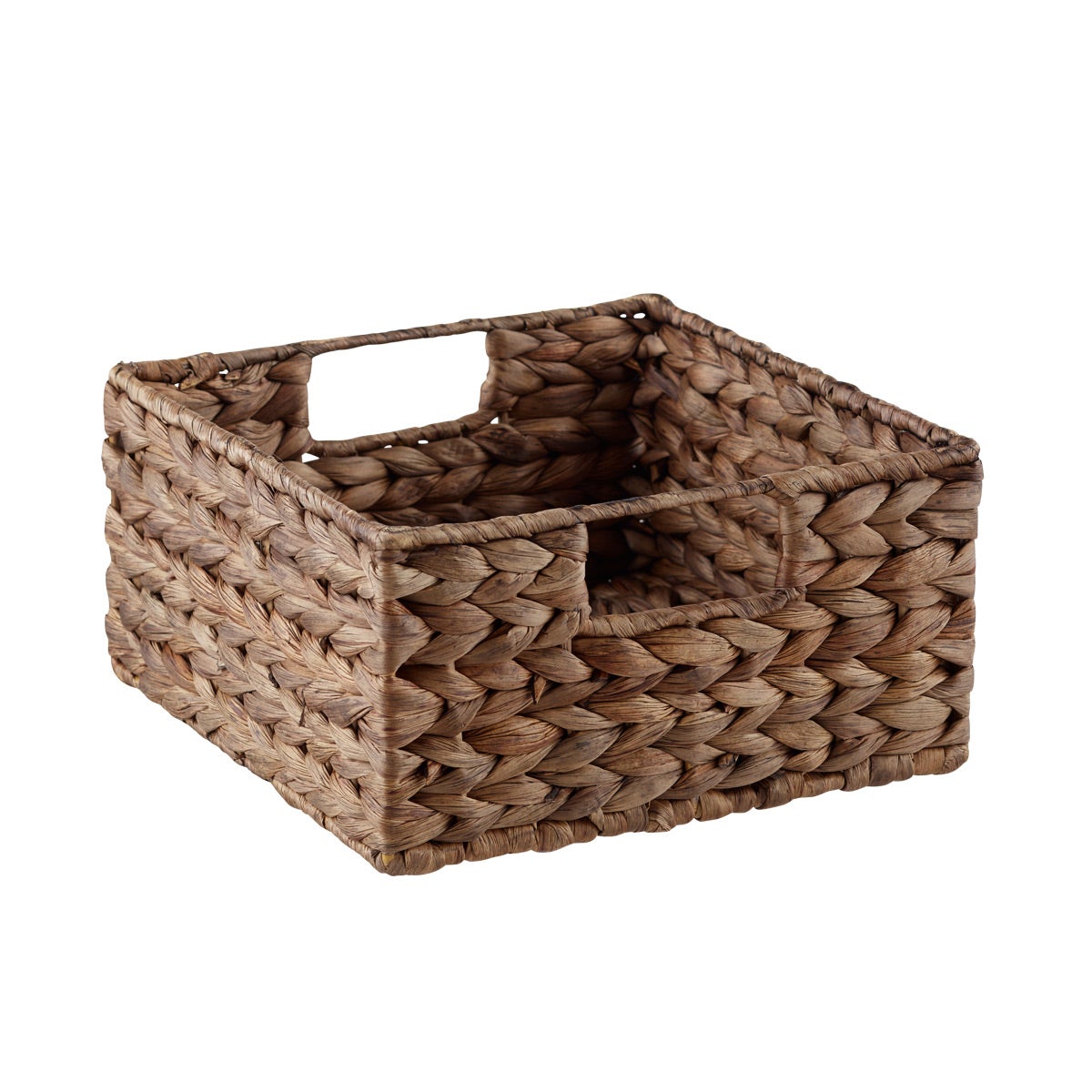Mocha Water Hyacinth Storage Bins with Handles The Container Store