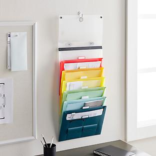 The Container Store 6-Pocket Cascading Letter File Wall Organizer