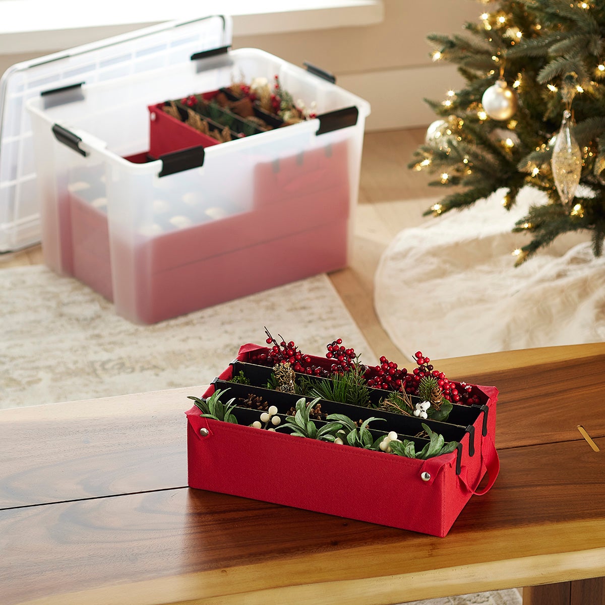 The Container Store Bin Drop-In Collectible Tray Red