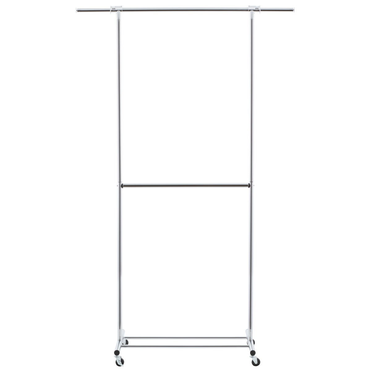 Double Hang Chrome Garment Rack The Container Store