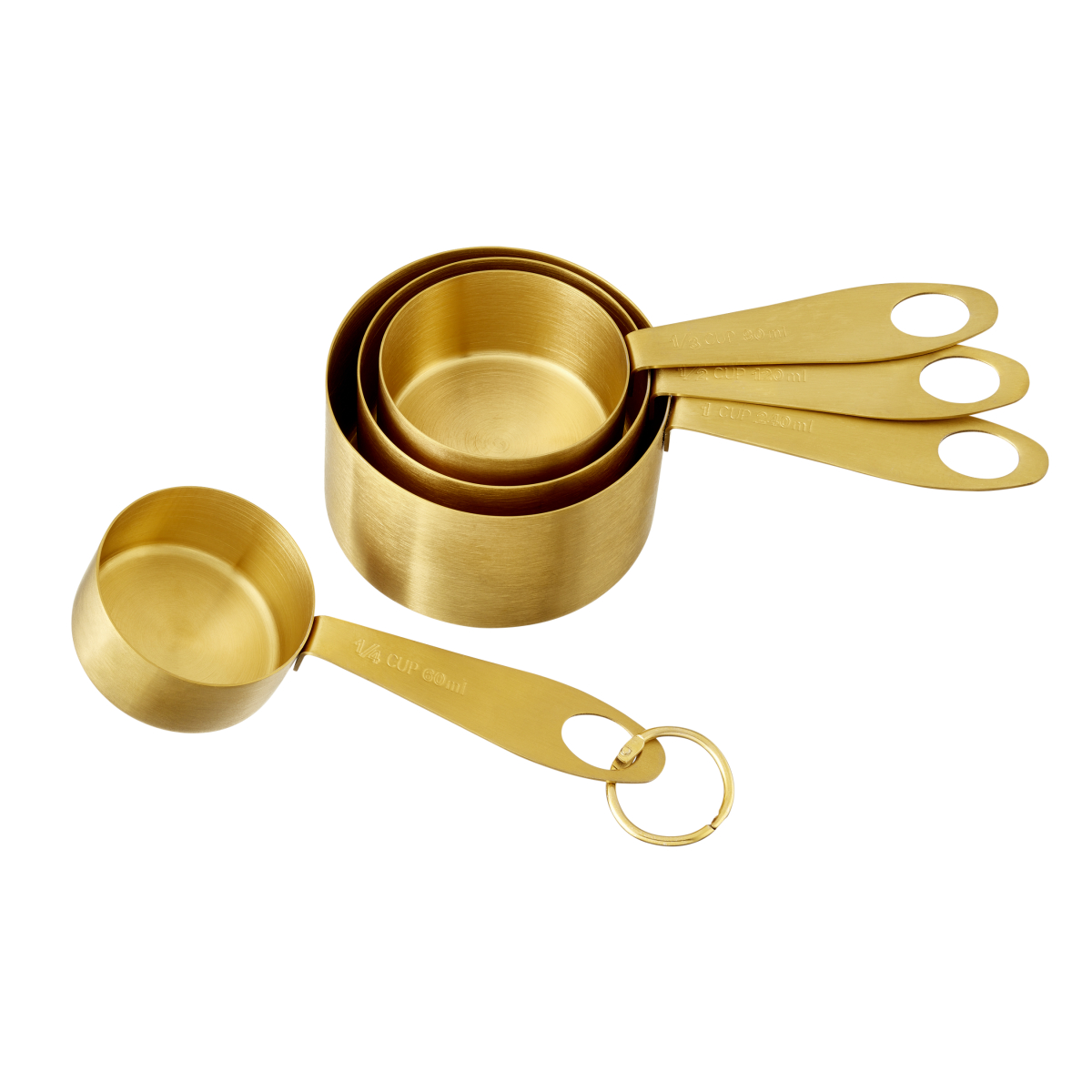 The Container Store Stainless Measuring Cups Gold Set of 4