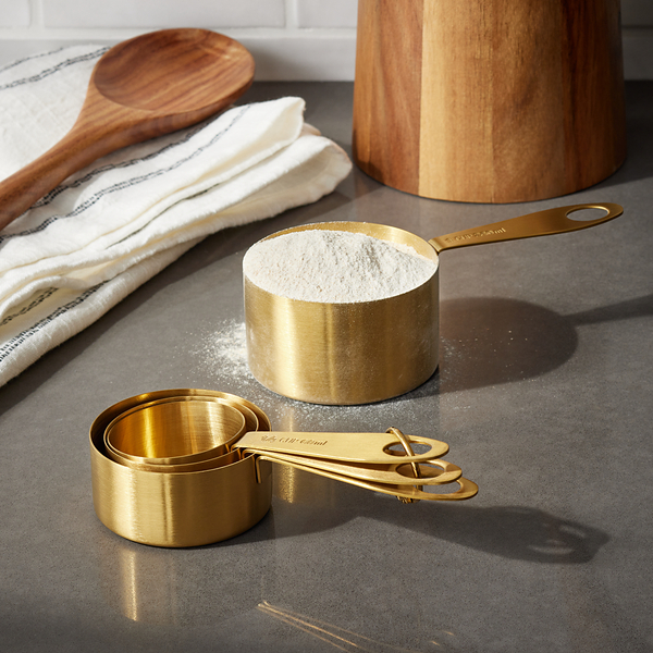 Season and Stir™ Gold Stainless Steel Measuring Cups Set - Homerely