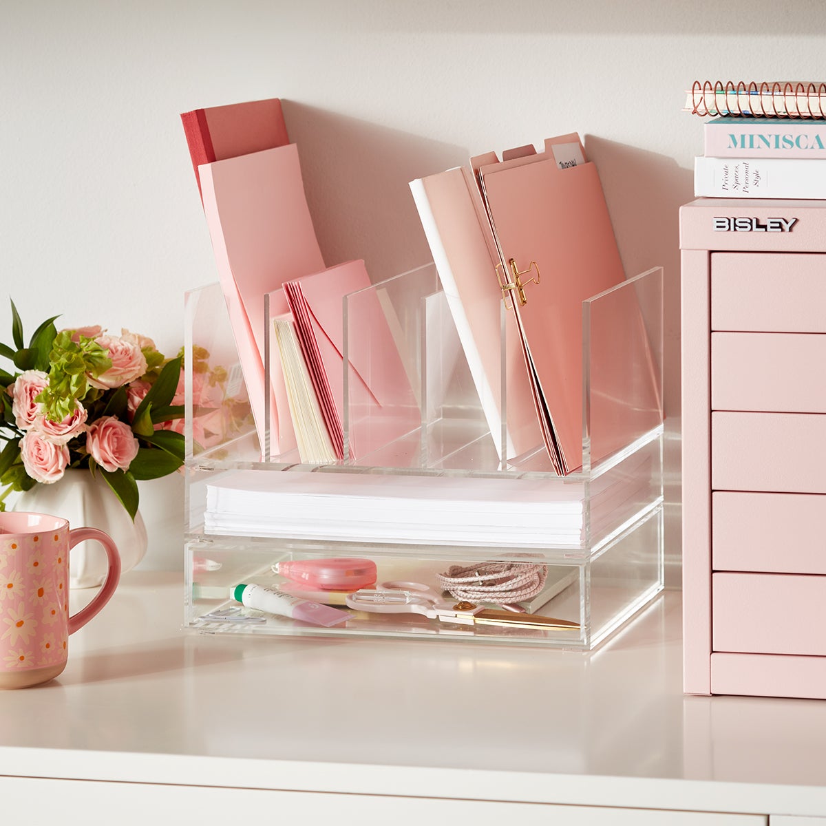 Premium Acrylic Stacking Letter Tray The Container Store