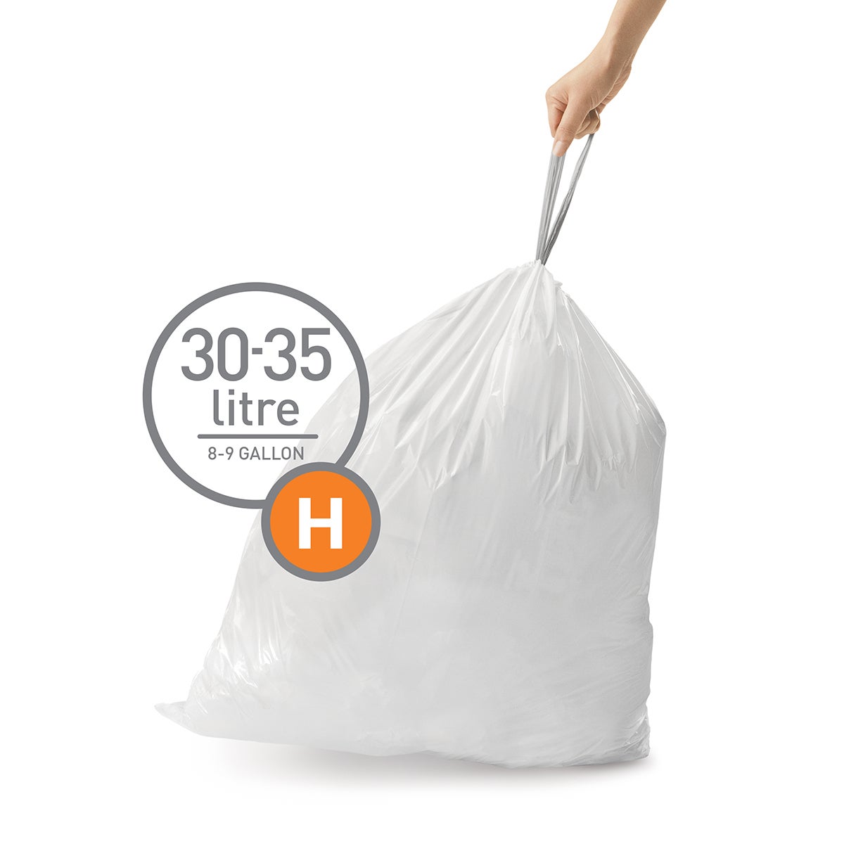 simplehuman 8 gal. Trash Bags 30 ltr. H Pkg/60