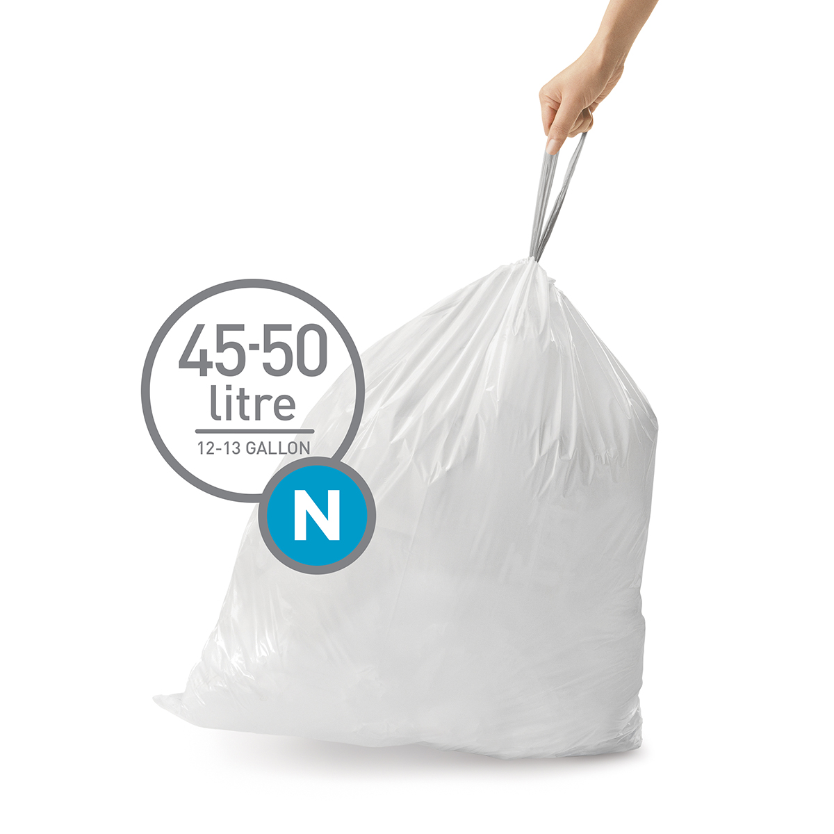simplehuman 12 gal. Trash Bags 45 ltr. N Pkg/20
