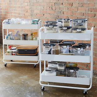 Large 3-Tier Rolling Cart
