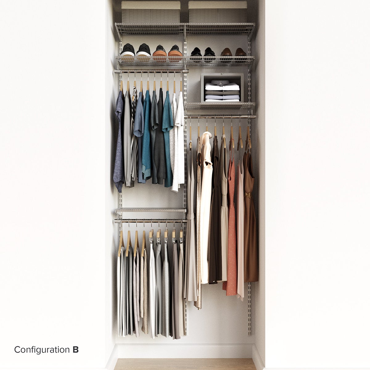 Elfa Classic 3' Closet Kit The Container Store