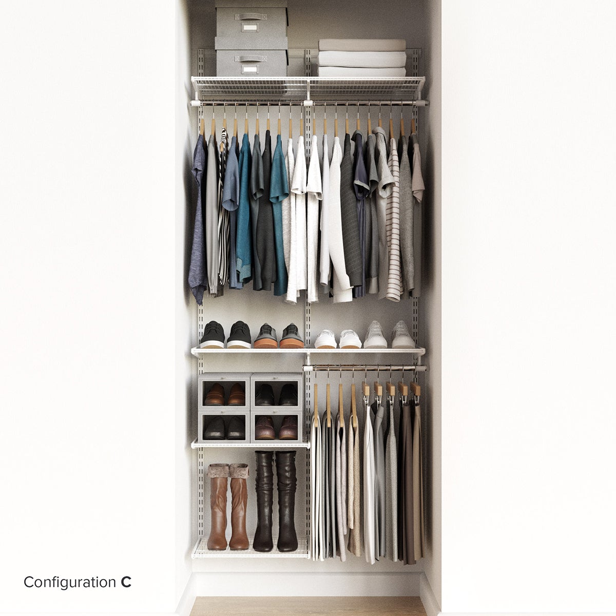Elfa Classic 3' Closet Kit The Container Store