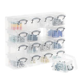 Really Useful Box Plastic 8-Drawer Storage Tower 7 Liters Clear/Rainbow