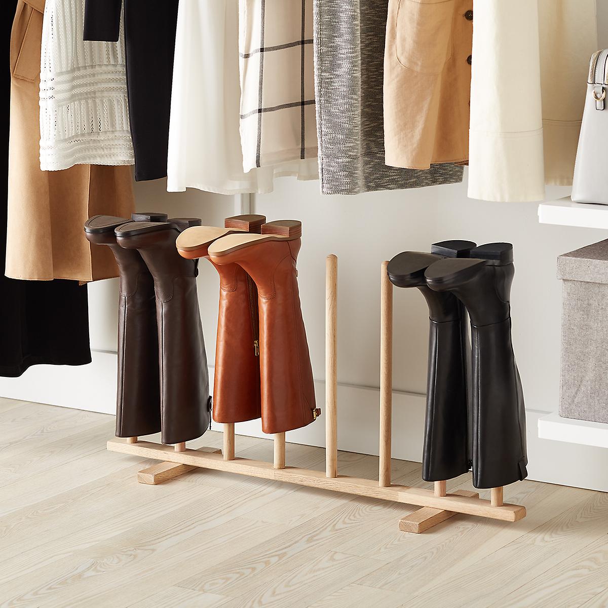 Natural Boot Rack | The Container Store