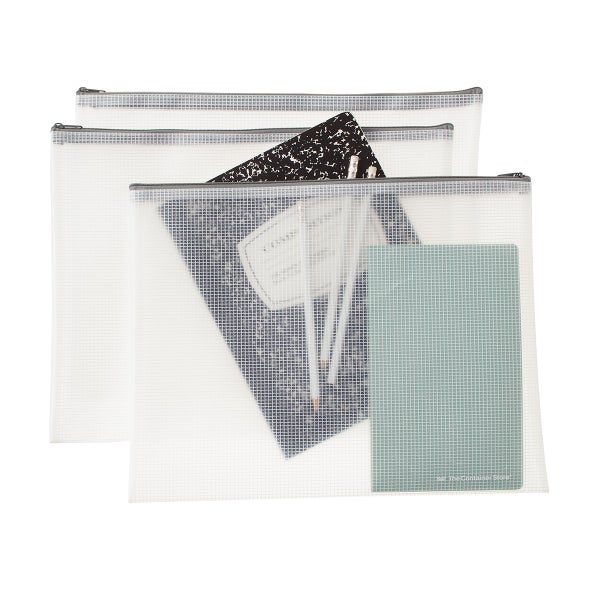 The Container Store LetterSize Pouch Set Pkg/3 The Container Store