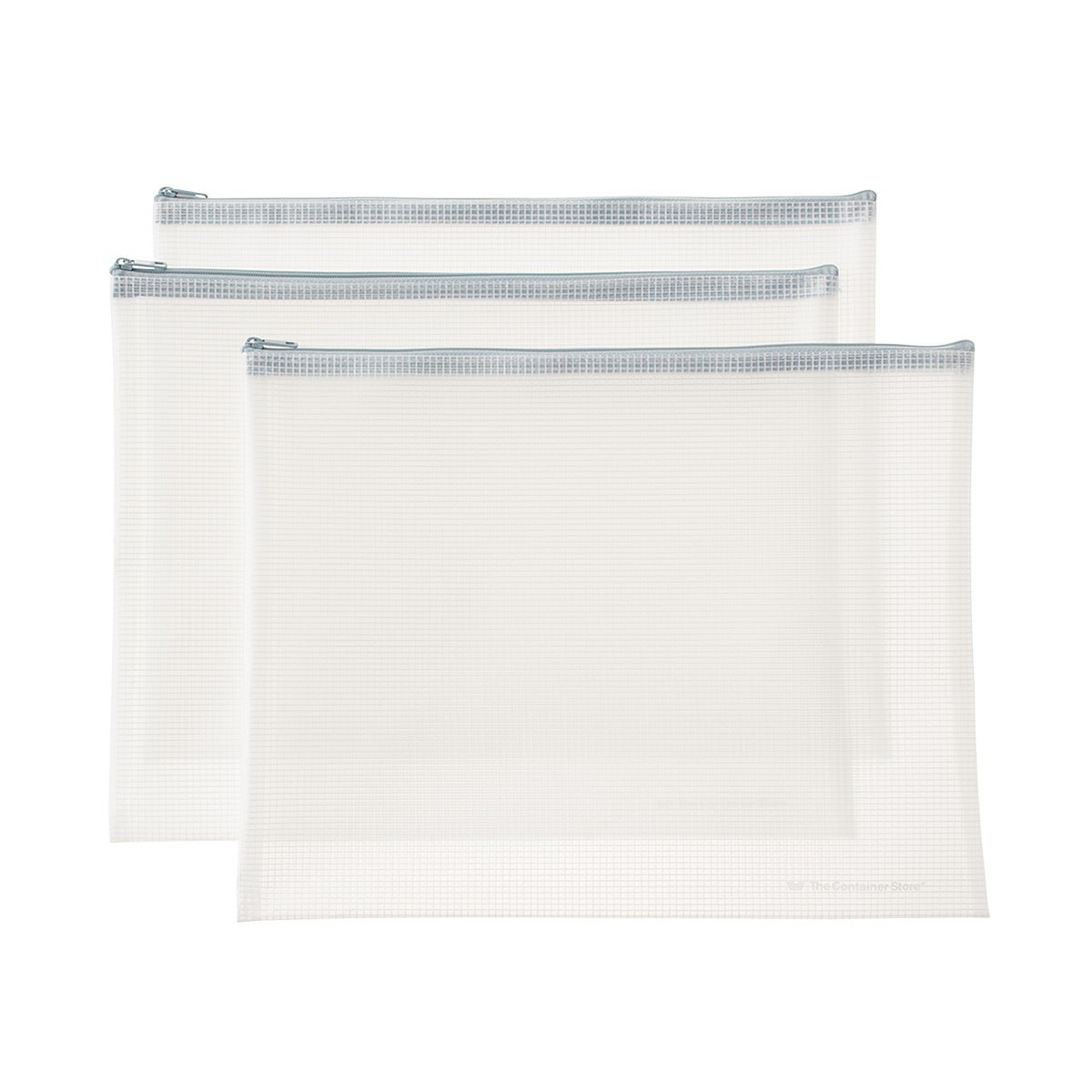 The Container Store LetterSize Pouch Set Pkg/3 The Container Store