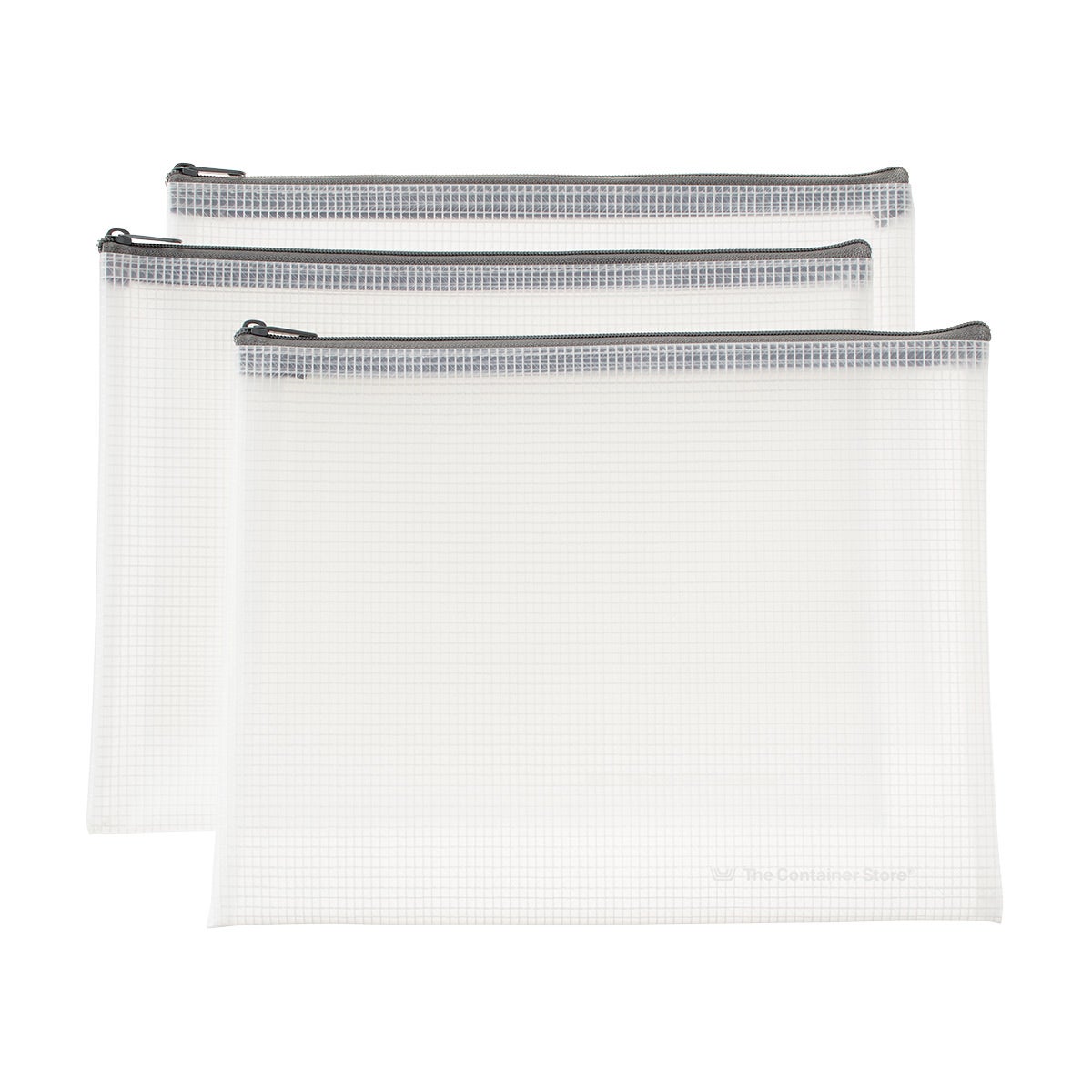 The Container Store LetterSize Pouch Set Pkg/3 The Container Store