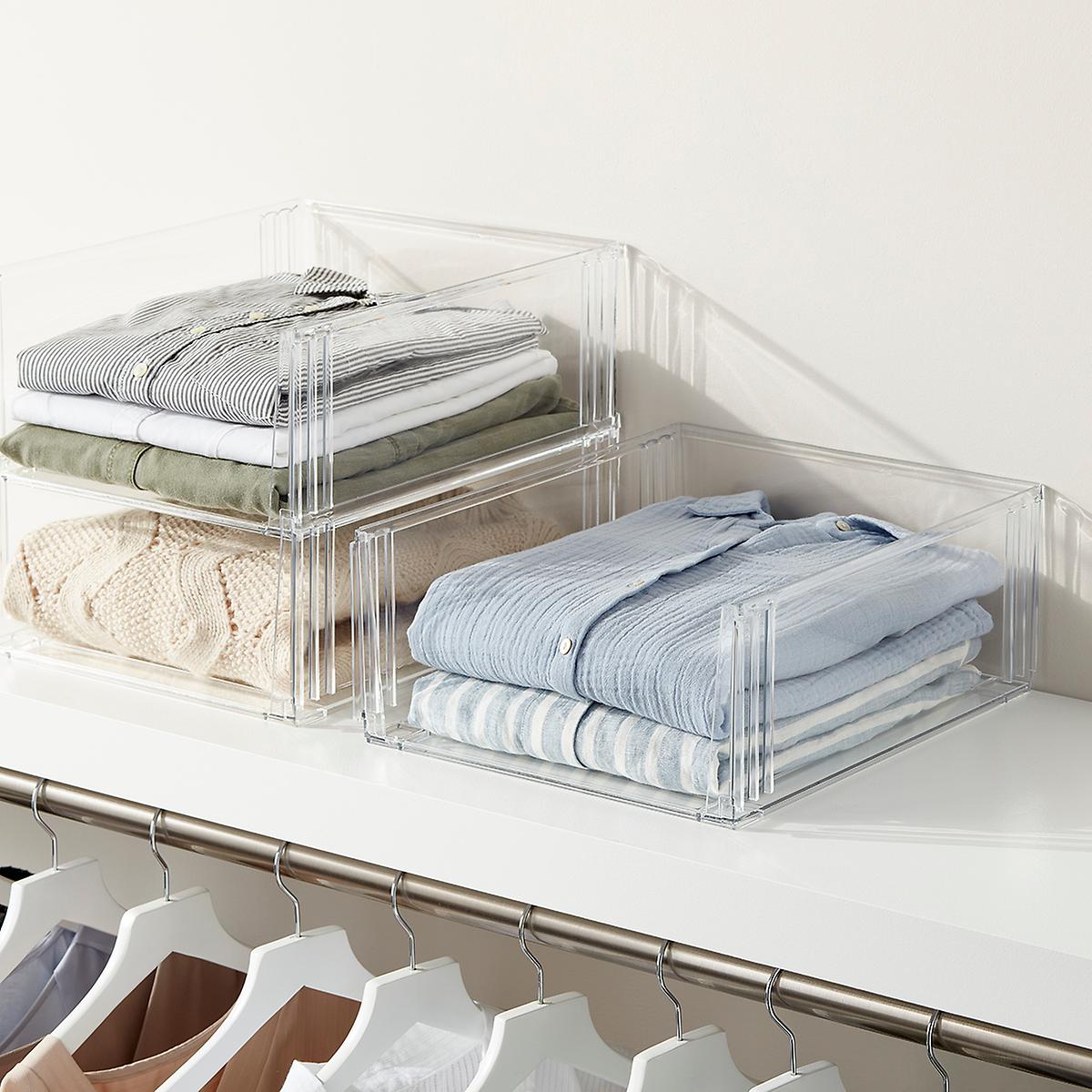 Premium Stackable Shirt & Sweater Bins | The Container Store