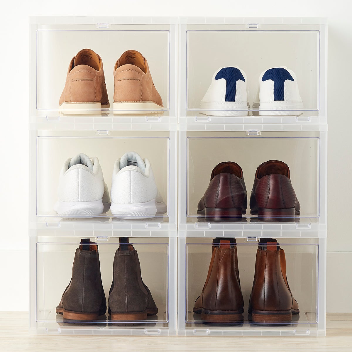 Best Value Case of 6 X-Large Drop-Front Shoe Box Translucent