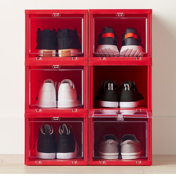 Small Drop-Front Shoe Box Case of 6