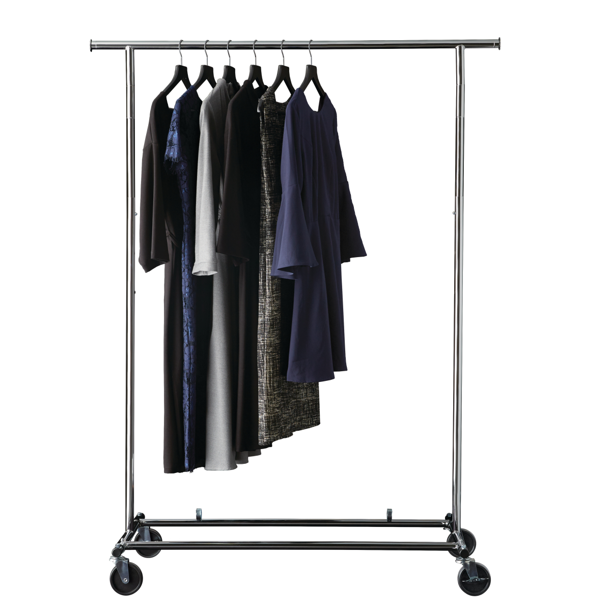 Chrome Commercial Folding Garment Rack | The Container Store