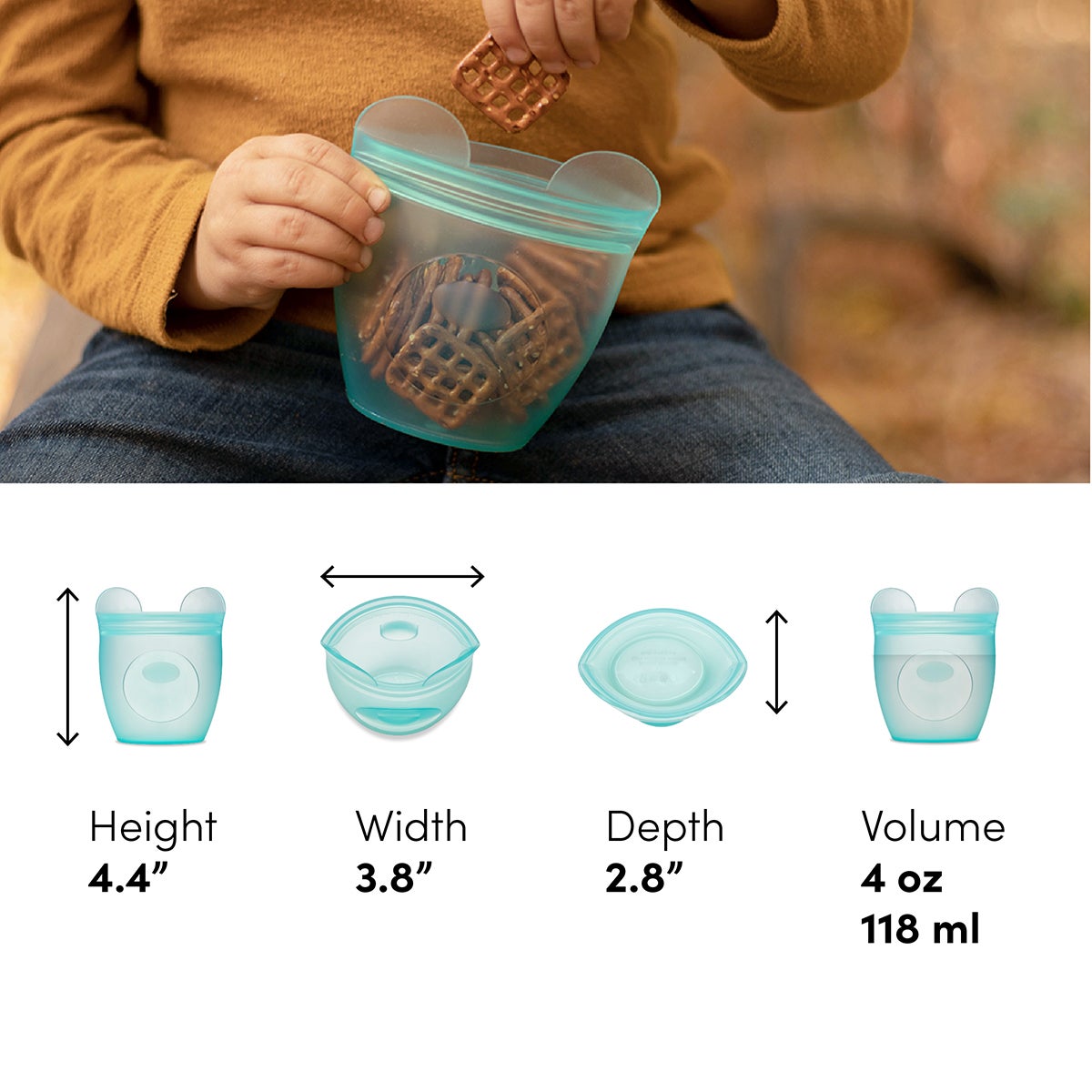 Zip Top Reusable Snack Container The Container Store