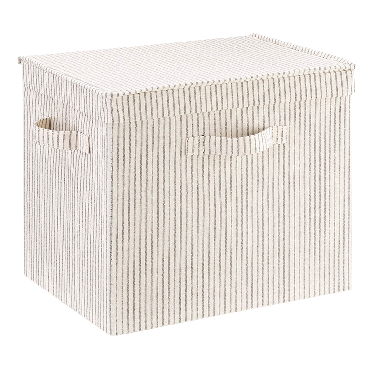 The Container Store Storage Cube Grey Stripe