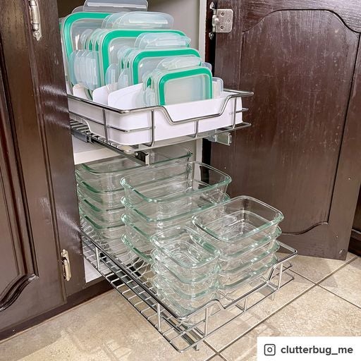 Chrome RollOut Drawers The Container Store