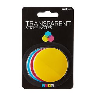 Multi-Color Transparent Sticky Notes Pkg/90
