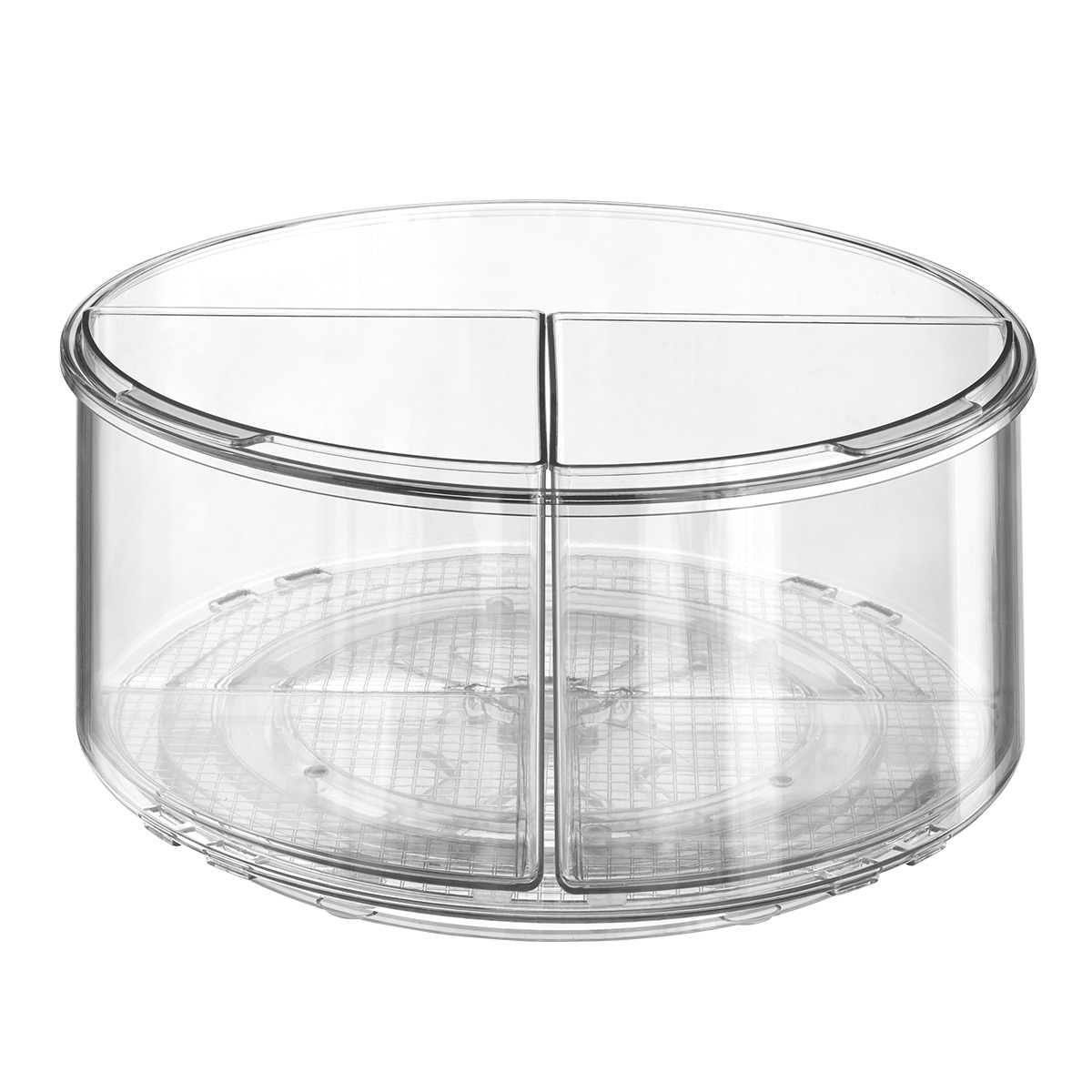 Everything Organizer Deep Turntable w/ Removable Bins Clear