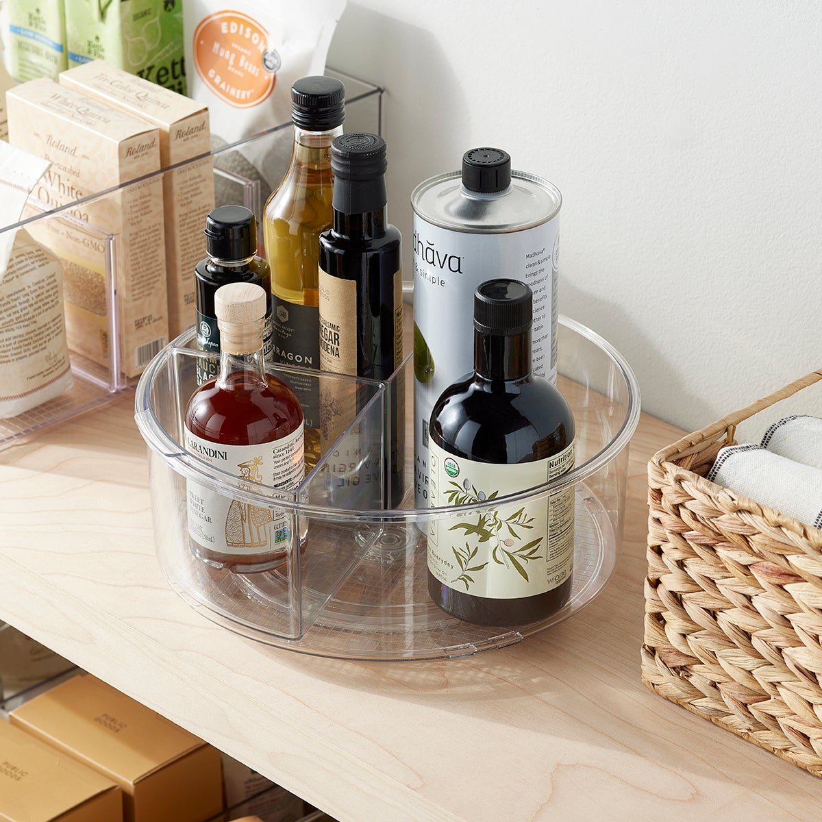 Everything Organizer Collection Deep Turntable with Removable Bins