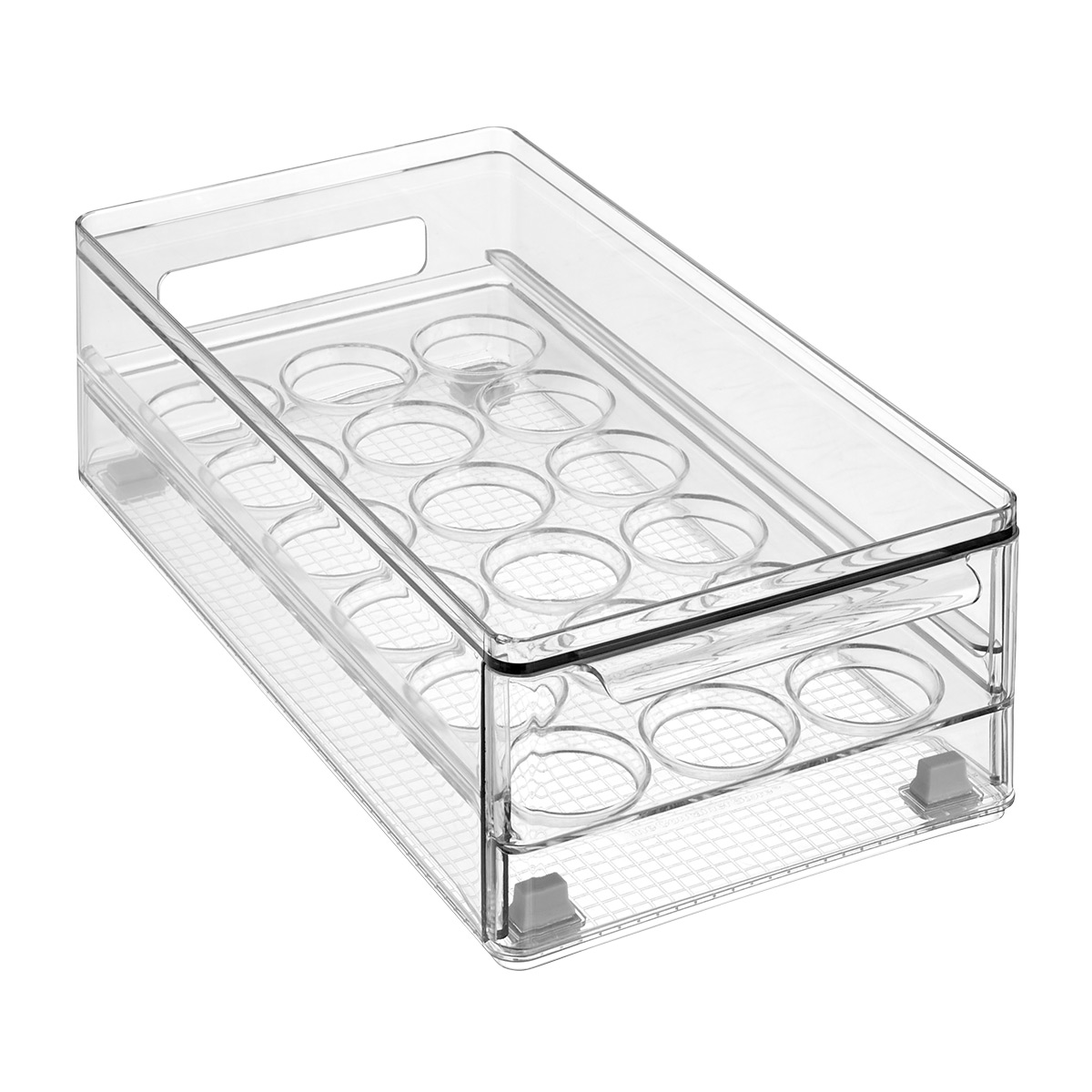 Everything Organizer Egg Holder with Drawer Clear