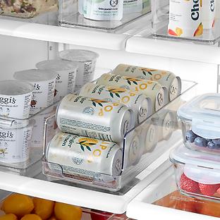 E-Gtong 5 Pack Fridge and Freezer Organizer Bins with Handles, Plastic  Refrigerator Storage Bins Fridge