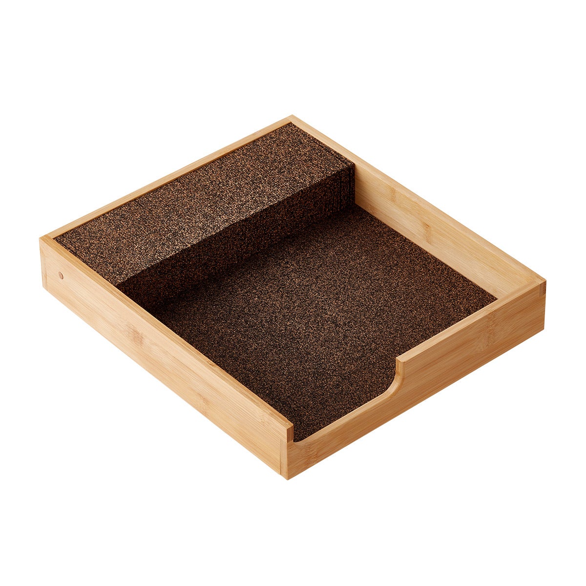 knifedock small bamboo in drawer knife dock