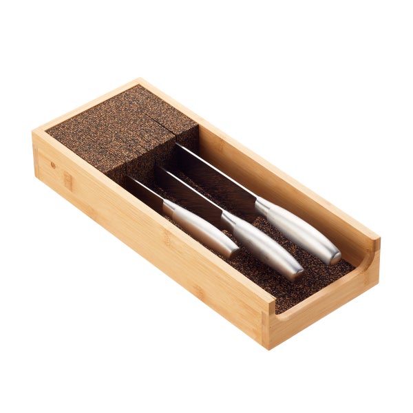 Bamboo InDrawer KnifeDock The Container Store