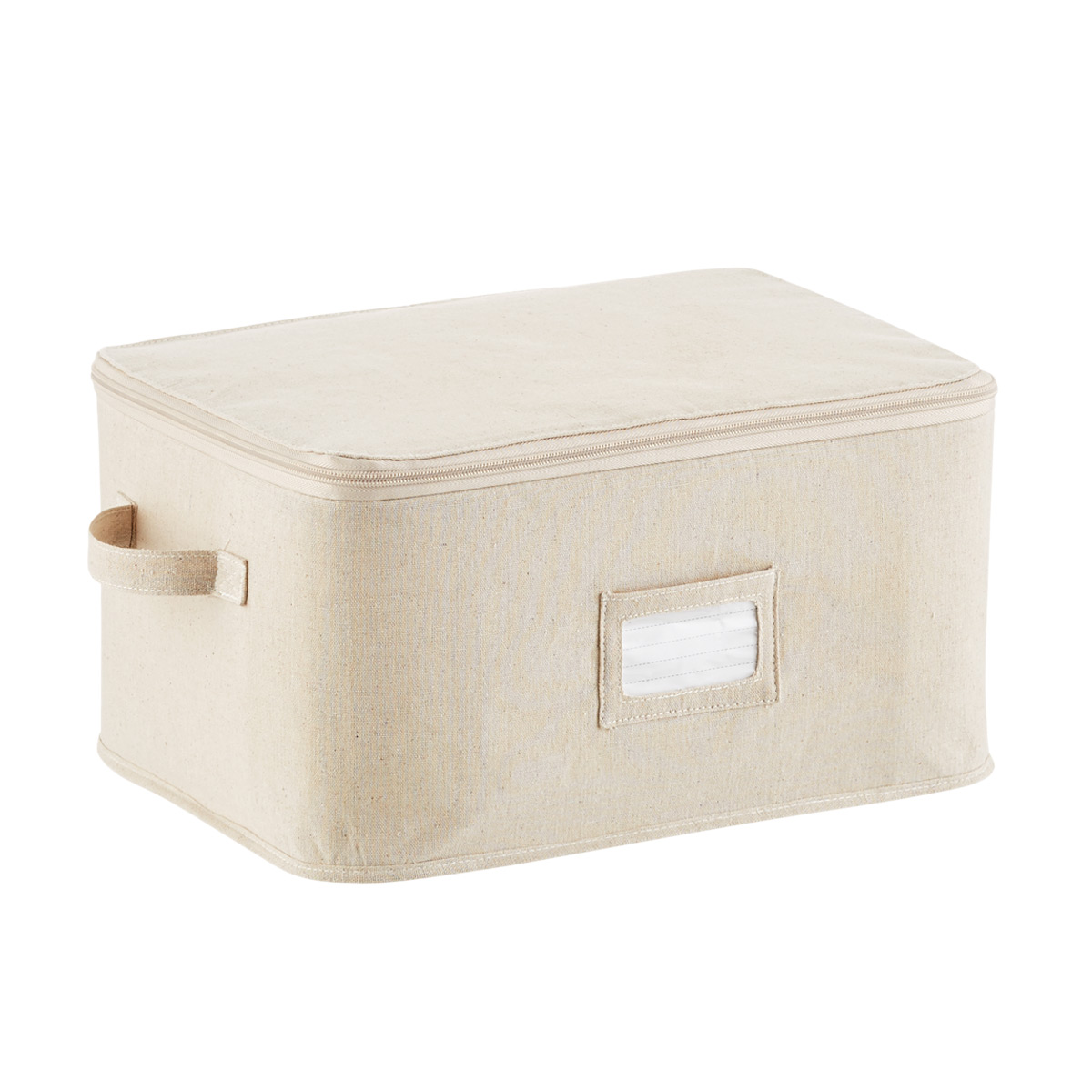 The Container Store Small Zippered Storage Bag Natural