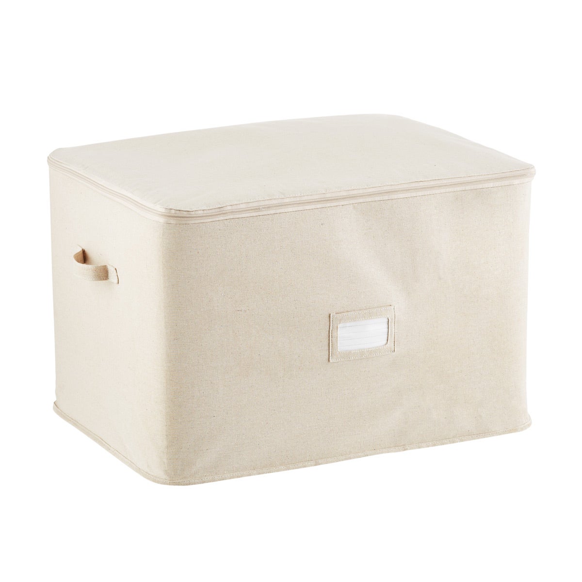 The Container Store Large Zippered Storage Bag Natural