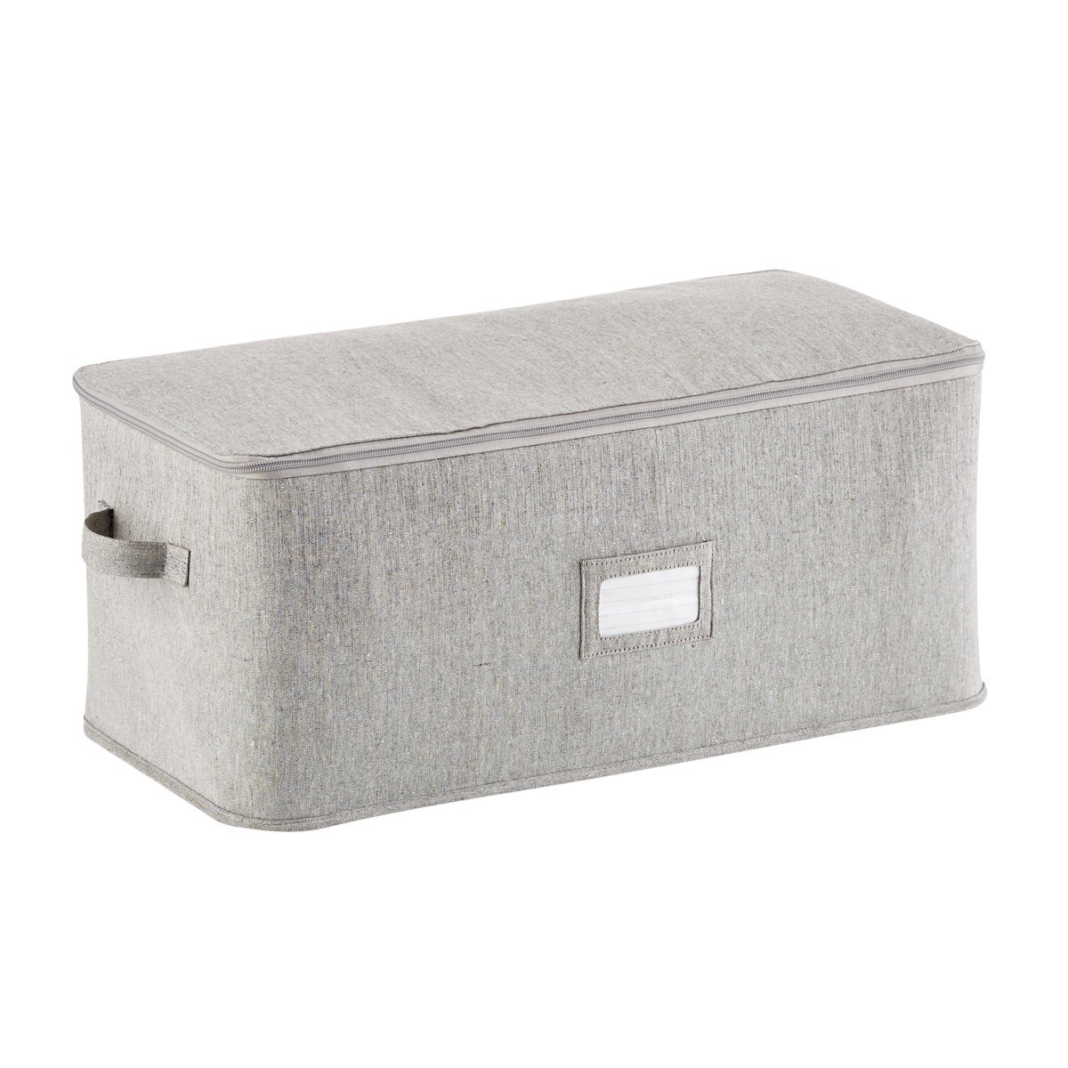 The Container Store Medium Zippered Storage Bag Grey