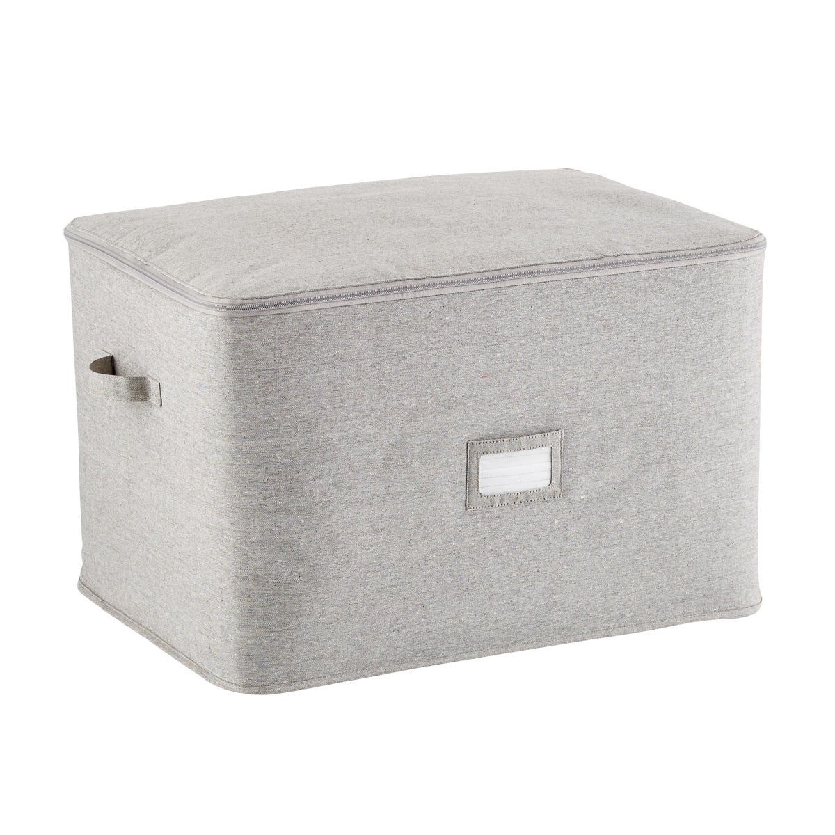 The Container Store Large Zippered Storage Bag Grey