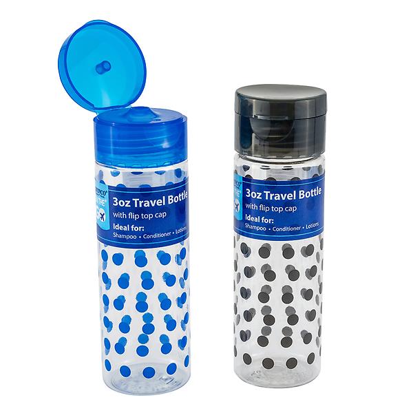 3 oz. Dots Flip-Top Travel Bottle