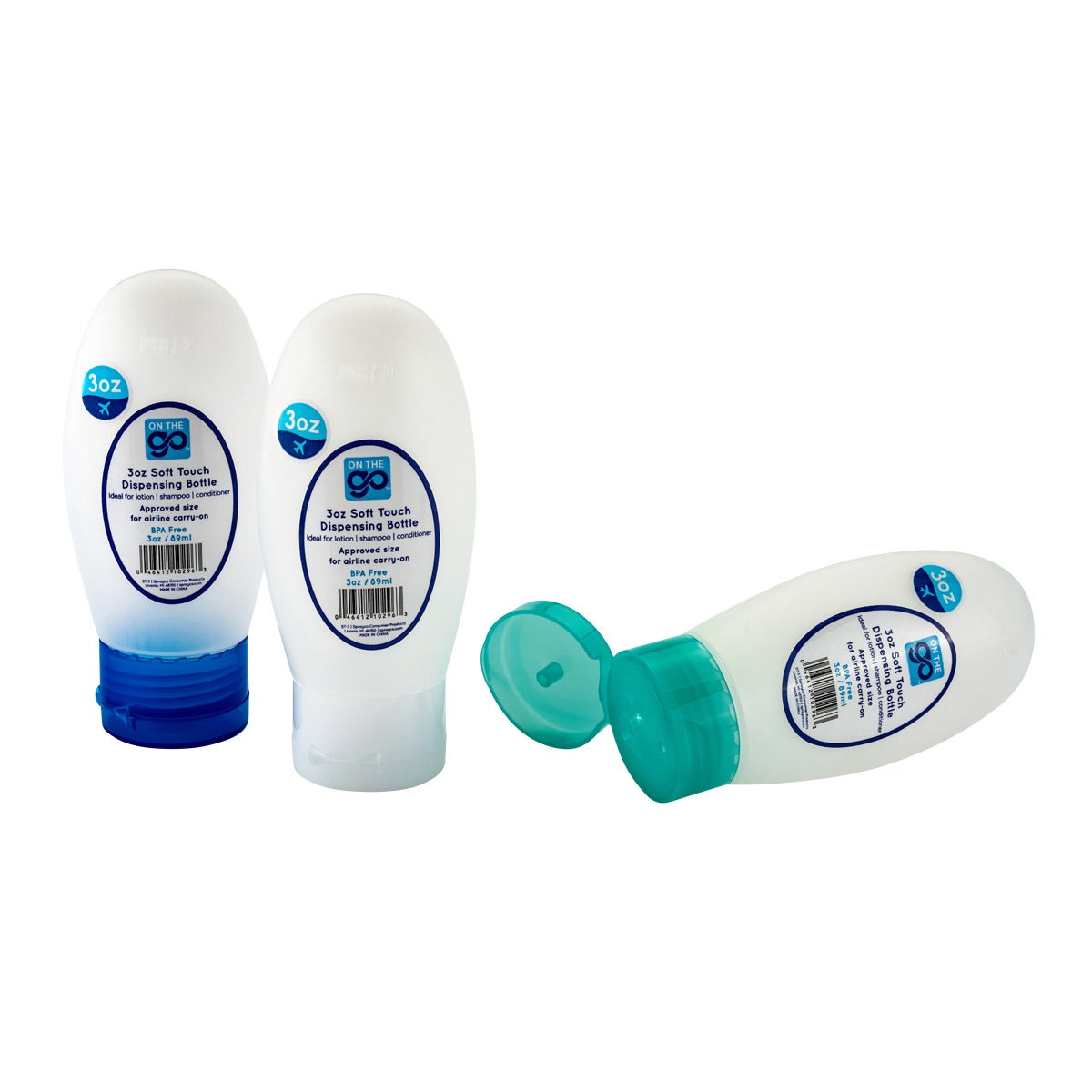 Assorted- 3 oz. Soft-Touch Travel Dispenser