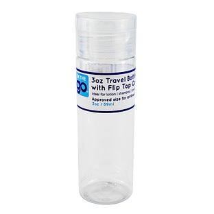 3 oz. Clear Flip-Top Travel Bottle