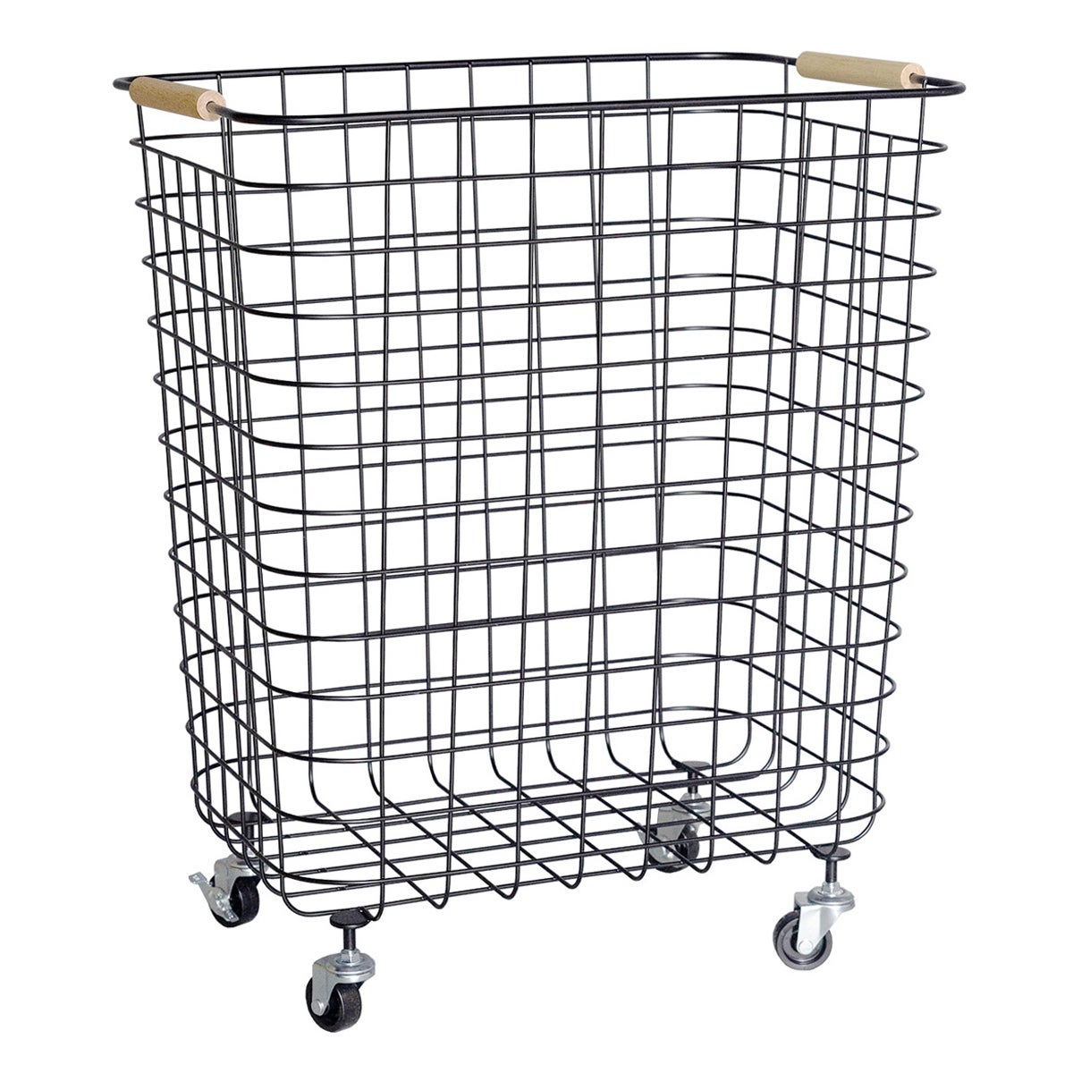 Laundry Cart w/ Wheels Black
