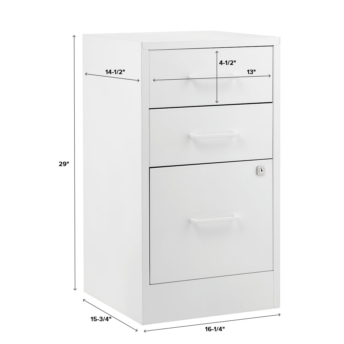 2Drawer White Locking Filing The Container Store