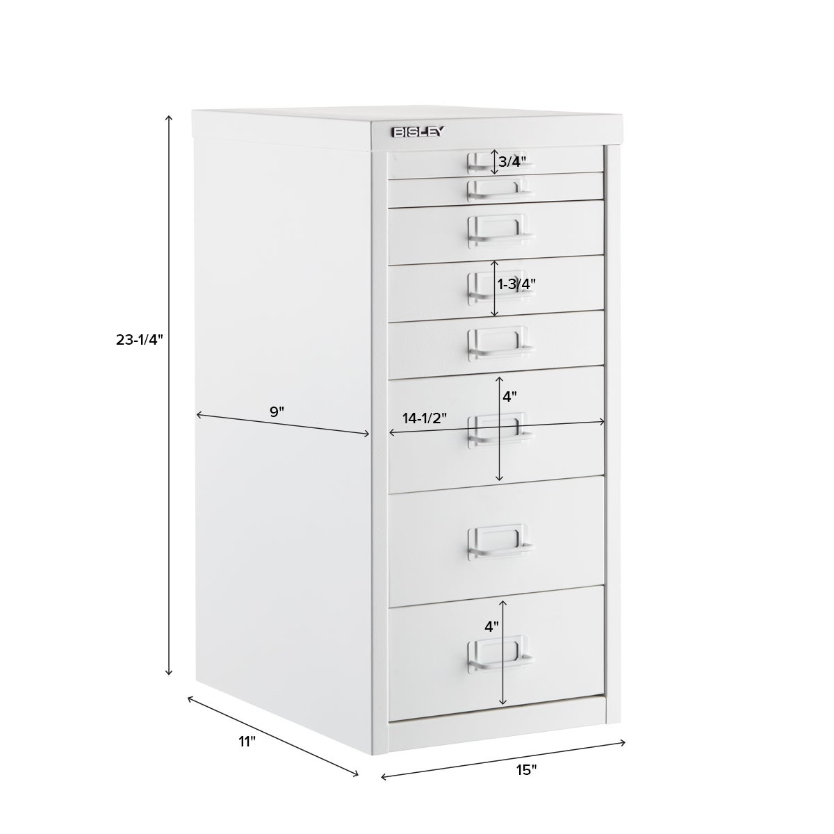 Bisley White 8 & 10Drawer Collection The Container Store