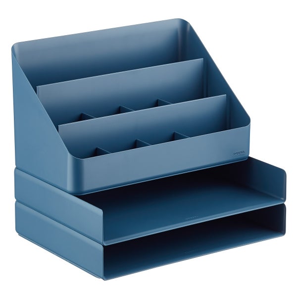 White Poppin Stackable Landscape Letter Tray The Container Store