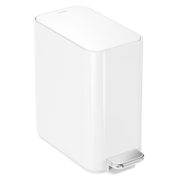 simplehuman Slim Step 1.3 Gallon Steel Trash Can The Container Store